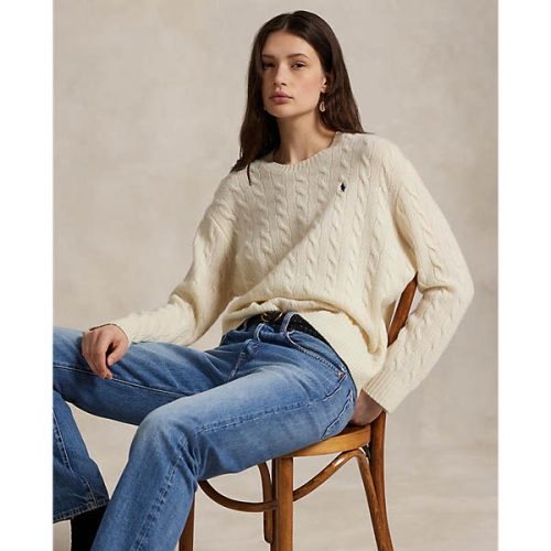 폴로랄프로렌 여성 케이블 울 캐시미어 크루넥 스웨터 WMPOSWENC021224100