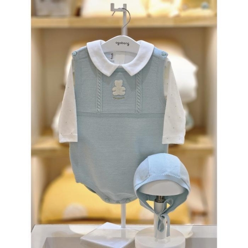 아가방 세이브존02 민트 니트 바디수트 모자 02s527903