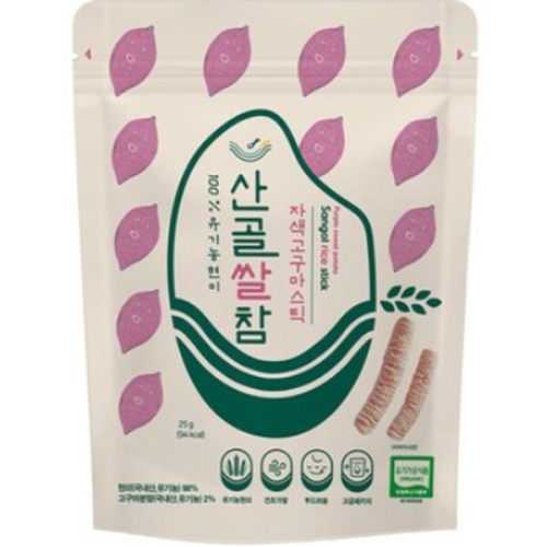 에코맘 산골쌀참 스틱 자색고구마 25g
