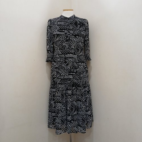 SI 앞단추7부소매원피스 OAD9615BKP