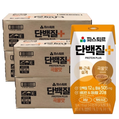 파스퇴르 단백질 플러스 곡물맛 195ml