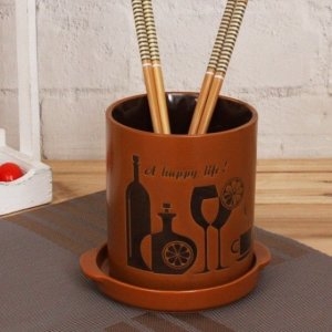 해피  대형 수저통 1개 숫가락통 수저케이스 유리수 W0E20B8