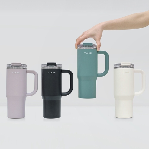 텀스 플립 스트로우 대용량 텀블러 900ml
