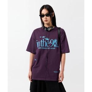 오드스튜디오 ODDSTUDIO 인 더 나인티스 그래픽 오버핏 티셔츠 DARK PURPLE OO5무르 MURT110DP