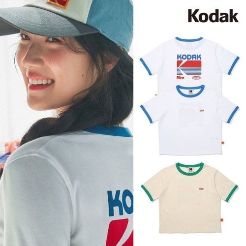 코닥 브리즈팝 그래픽 링거 반팔 티셔츠 우먼 2 COLOR 334027