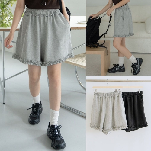 아이우먼 위쉬몰 GO 이지곱프릴숏밴딩반바지 V010H507 빅사이즈