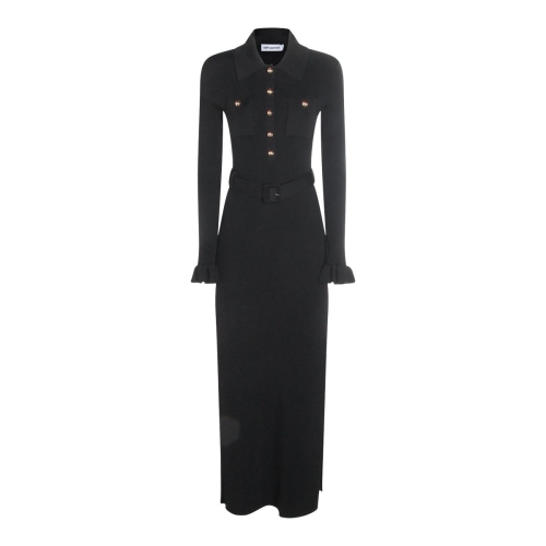 비스코스 셀프 포트레이트 블랙 맥시 드레스 AW25007XBBLACK B0481745886