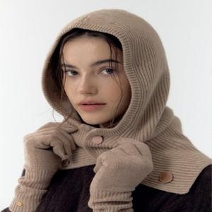 헤지스 여성 베이지 캐시미어혼방 바라클라바 HIMU5F211I2