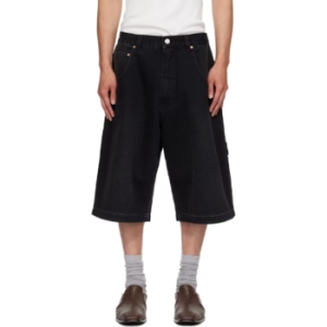 VETEMENTS 블랙 힙합 데님 쇼츠 UH76DP125B2 T