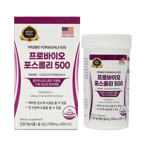 아이앤유네트웍스 프로바이오 포스콜리 500 60캡슐