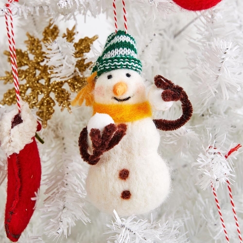 엠에이치앤코 모던하우스 L 펠트 눈싸움 눈사람 오너먼트