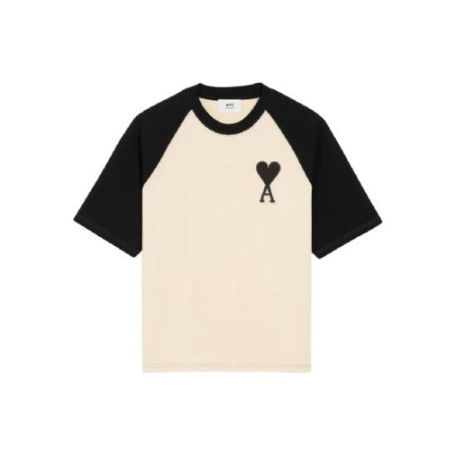 아미 파리스 드 꾀흐 모티프 래글런 소매 티셔츠 H25UTS351726 T