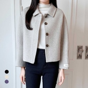 KARRA 카라 미니멀울핸드메이드숏자켓_A4F0694