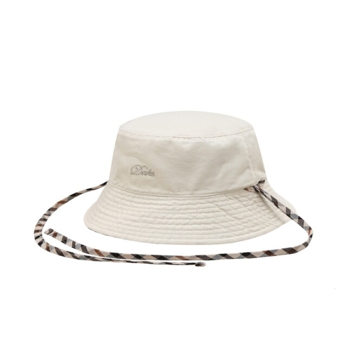 닥스 여성 체크 스트랩 리버시블 버킷햇 DBHE5F412IV