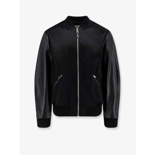 지방시 Cotton and nylon jacket with leather sleeves BM01DZ6Y3Z