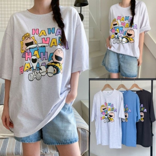 나야홍 위쉬몰 LI 하하스투피박시티셔츠 U519H507 빅사이즈