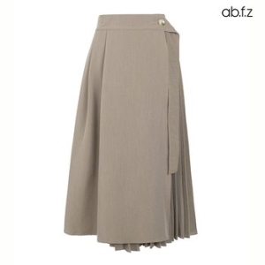 Ab.f.z 랩스타일 사이드 버튼 플리츠 스커트 AFX3QS32A