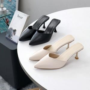 짝꿍닷컴 더블디 여성 스텔레토 V컷 베이직 뮬 6cm 구두 UH-tj88123