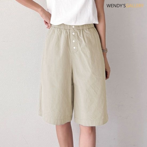 웬디즈갤러리 스웨디쉬 워싱 5부 통 반바지 RPT169