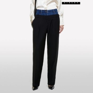 SISLEY 오비 데님 패치 팬츠 4F_485XLF05M