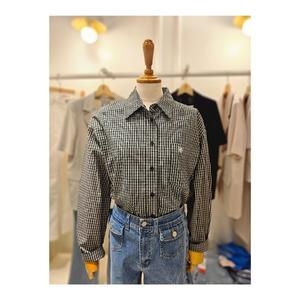 스위트숲 깅엄체크뒷버튼포인트면셔츠 SB9LS33