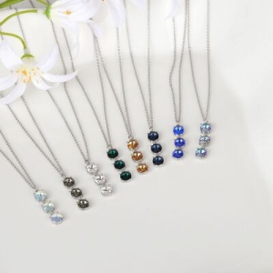 시후주얼리  6mm오스트리아산 스왈 드롭 목걸이 EC460N 20대여자주얼리 보석목걸이