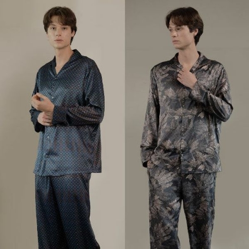 라페어 남성 새틴 상하세트