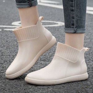 쇼트  여성용 신발 레인부츠 장마 심플 장화 미끄럼방지 WFJ8PSL