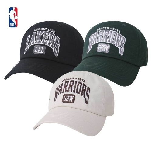 NBA 남녀공용 GSW 팀 아치 소프트 볼 캡 모자 N255AP262P_08 아이보리 FREE