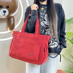 나일론 출근 가방 데일리 텀블러 숄더 크로스 백 레드 WFJ8VCC