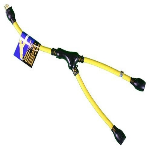 CEP  Construction Electrical Products 1473 0.6m 2피트 옐로우 Y 어댑터 12게이지 3 와이어..