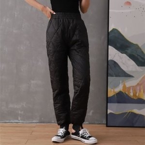 울바 TC 밑단 절개 시보리 겨울 패딩 바지 누빔 스타일 허리밴딩바지 따뜻한바지 한겨 지 WFJ8CYJ