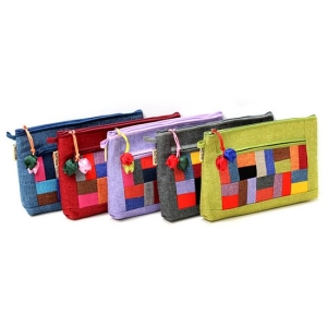 박씨상방 고급 면 조각보 지퍼파우치