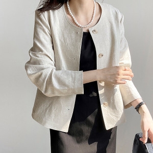 예쎄 라이트 스쿱넥 긴팔 자켓 S5FJK004A