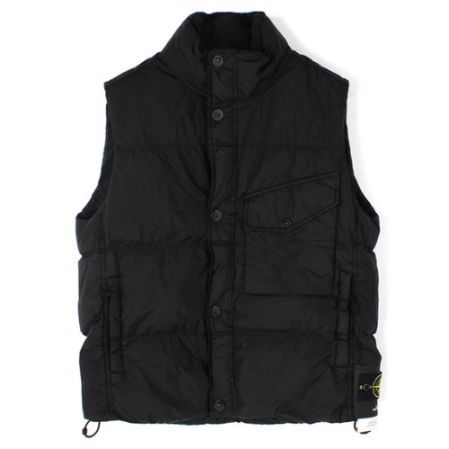 스톤아일랜드 남성 와펜 패치 크링클랩스 패딩 조끼_K2S15G100003 S0A23 V0029