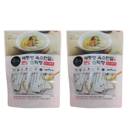 해통령 육수한알 분말 스틱형 깊고 진한맛 80g(4gx20포)