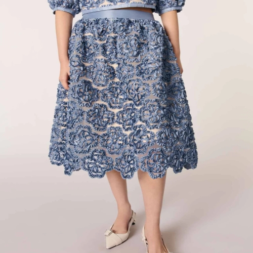 마쥬 플로럴 오간자 맥시 스커트 Maje Dress MJ25S3FRKSB35