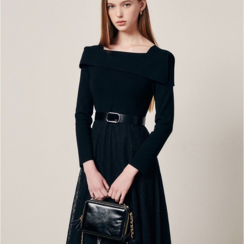 지고트 페미닌 오프숄더 플라워 배색 원피스 JR8A0OPP33