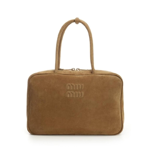 미우미우 5BB117 V MON 2CSSF0393 Medium Beau suede bag