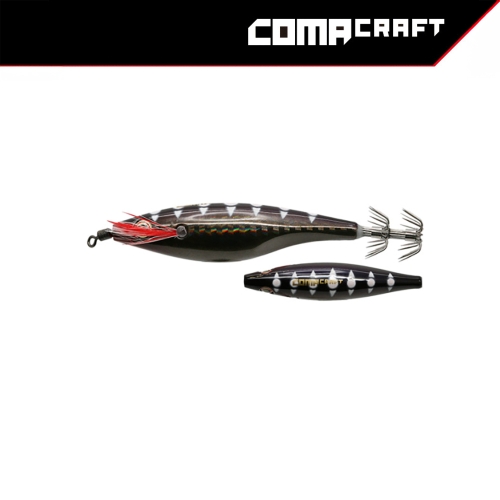 코마  브리치 레이저 갑오징어 주꾸미 슷테 에기 027PBK, 70mm