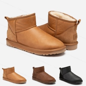 UGG 오즈웨어 호주 남성 오일드가죽 울트라미니 양털 부츠 OB658MO