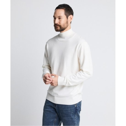 DIEMS 소프트 터치_솔리드 터틀넥_아이보리 클래식핏 -DKTVD01CSI