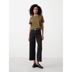 바나나리퍼블릭 우먼 프리미엄 코튼 릴렉스드 Perfect 티셔츠 뉴 헤리티지 올리브 10863911