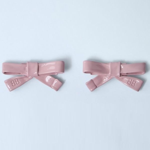 발렌시아가  Bow BB 로고 디테일 보우 모티프 이어링 블랙 835414 TZ99M 1449