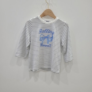 스타일노리터 리본 그래픽 티셔츠 SNKCE31PT11_IC