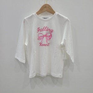 스타일노리터 리본 그래픽 티셔츠 SNKCE31PT011_IC