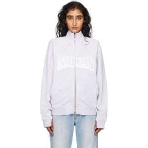 VETEMENTS 그레이 패치 집업 재킷 UH76ZU760GG T