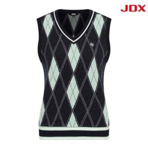 JDX골프 JDX 여성 루즈핏 아가일 베스트 X2SVU7374DN