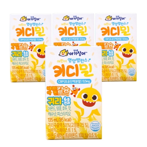 태양생활건강 핑크퐁 아기상어 키디밀 귀리 135ml