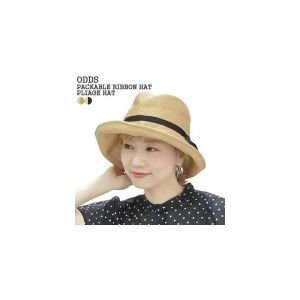 오즈 패커블 리본 모자 플리아주 종이 밀짚모자 od251-0408 146328